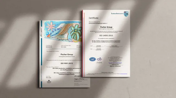 Dobbelt ISO-certificering styrker kvalitet og ansvarlighed hos Fischer